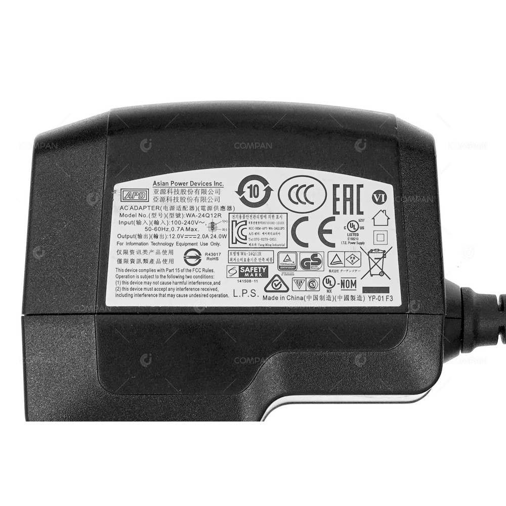 WA-24Q12R  APD AC ADAPTER WA-24Q12R 24W 12V 0.7A  3,5MM